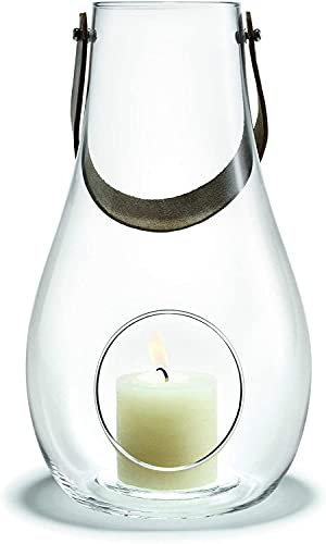 Holmegaard Laterne H29 cm Design with Light aus mundgeblasenem Glas, klar