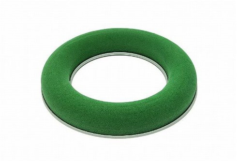 mosy Steckschaum-Ring, 25 cm, mit Plastikunterl, Steckmasse - Kranz, Nasssteckschaum, Blumen-Gestecke, Tisch-Deko, Blumenschmuck