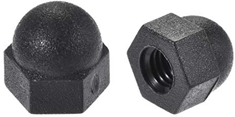 Sourcingmap 10pcs M3 Plastic Bolt Nut Caps Inner Threaded Protection Covers Black
