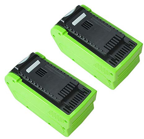 2x Trade-Shop Premium Li-Ion Akku, 40V / 4000mAh / 160Wh für Greenworks G-MAX 2500007 2500207 21107 24107 22637T 22147T 20117 20077 20157 27087 4100102