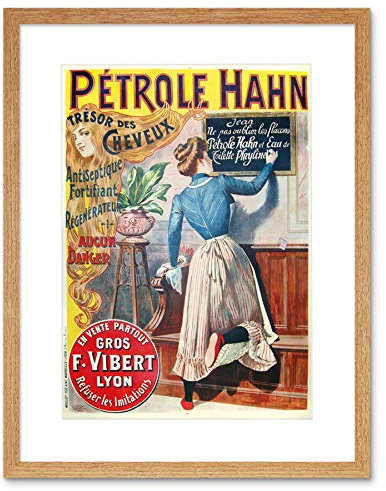 Wee Blue Coo ADVERT SHAMPOO WOMAN PRODUCT PETROLE HAHN BLACK FRAMED ART PRINT B12X5994