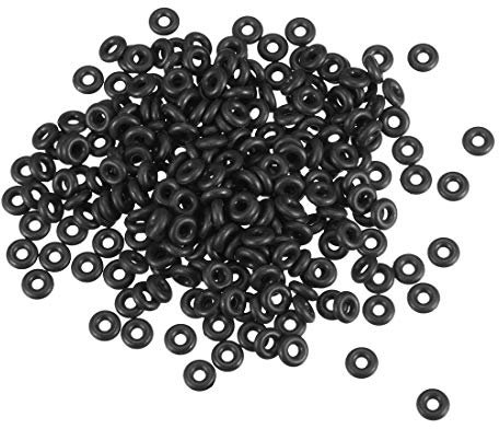 sourcing map 200 Stück O-Ring Dichtungen 3 mm x 7 mm x 2 mm Metrische Nitrilkautschuk Gummidichtung Dichtungsring für Sahnespender Pumpe Schnellkupplung Ersatzdichtung Umfülladapter