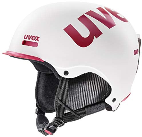 uvex hlmt 50 - robuster Skihelm für Damen und Herren - individuelle Größenanpassung - optimierte Belüftung - White-pink matt - 55-59 cm