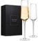 ELIXIR GLASSWARE Classy Champagne Flutes - Hand Blown Crystal Champagne Glasses - Set of 2 Elegant Flutes, 100% Lead Free Premium Crystal – Gift for Wedding, Anniversary, Christmas – 8oz, Clear