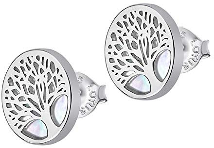 LOTUS Silver Ohrstecker Damen Lebensbaum 925 Sterling Silber Ohrringe LP1678-4/1 hochwertiger Marken-Schmuck ideal als Geschenkidee für Geburtstag Hochzeit D1JLP1678-4-1 Silber Ohrschmuck für die Frau