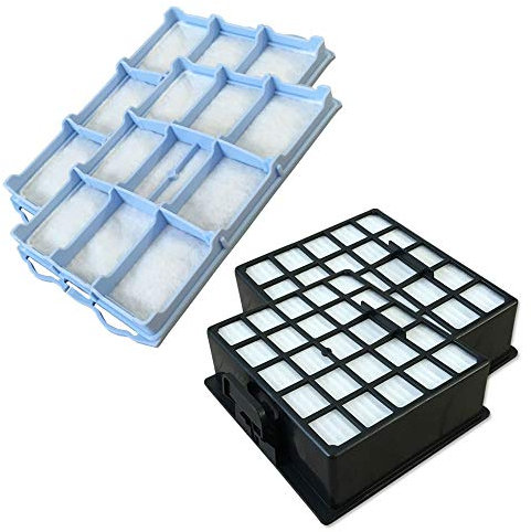 Set - 2X HEPA Filter + 2X Motorfilter geeignet Für Siemens Z 3.0, Z3.0, Extrem Power, ExtremPower, Allergy, HighPower, PureAir, CompressorTechnology, Campus PureAir