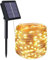 flintronic Luces Exterior Solar, 1PCS-22M-200LED-8 Modos Cadena de Luces Decoracion para Navidad, Luces LED Solares Exteriores Jardin para Navidad, Bodas, Fiestas, Jardines, Terraza-Blanco Cálido