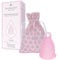 Selenacare Menstruationstasse Premium - waschbarer Periodencup aus medizinischem Silikon - mit Reinigungsbehälter und Aufbewahrungsbeutel aus Baumwolle, Rosa, Größe L (33ml)