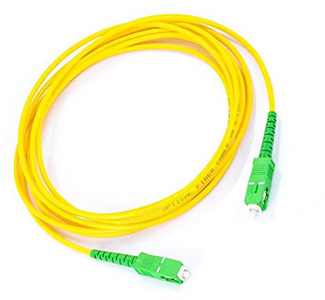 H Câble Fibre Optique pour Routeur Compatible 99% Compatible avec Movistar Jazztel Vodafone Orange Amena Masmovil SC/APC vers SC/APC monomode simplex 9/125 (JAUNE 20M)
