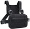 Muserise Brusttasche, taktische Molle-Brusttasche, freihändige Nutzung, für Gehen, Laufen, Angeln, Radfahren, Wandern. Vorderbrusttasche (schwarz), Einheitsgröße, Hip Pop