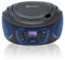Roadstar CDR-365U/BL Radio CD Player Portátil Digital FM PLL, Boombox Reproductor CD, CD-R, CD-RW, CD-MP3, Puerto USB, Stereo, AUX-IN, Salida de Auriculares, Negro / Azul