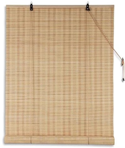 Julido Bambusrollo 80x220cm, Natur, Raffrollo Fensterrollo innen, Sichtschutz, Sonnenschutz, Blendschutz, Fensterdekoration Boho, Blickdicht und lichtdurchlässig