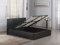 7Star Faux Leather Ottoman Sprung slats Bed Frame in Black Quality Material with Gas lift Storage Stitching design in Double 4ft6', Small double 4ft, Single 3ft (Double 4'6)