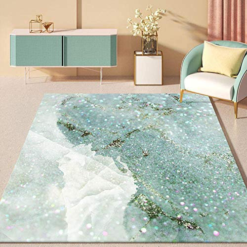 WLICWEI Moderner Teppich Wohnzimmer Schlafzimmer Dekoration Teppiche Extra Large Medium Marmoriert Mintgrün Indoor- oder Outdoor-Teppich 160X230CM