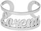 doble aro - Anillo Personalizado con Nombre - Anillo de Plata para Mujer - Anillo Adaptable hasta 2 Nombres - Modelo Nombre Plata, Plata de Ley 925/1000.