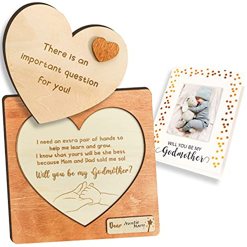 97 Decor Willst du meine Patentante sein – Geschenk für Patenkind, Geschenke für Patentante, Feen-Patentante-Karte, Gottermutter-Antragspuzzle-Antragskarte zur Taufe