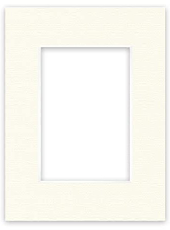 nielsen Conservation Passepartout Karton 1,5 mm | Außenformat 18x24 cm für Bildformat 10x15 cm | Cremeweiß | strukturierte Oberfläche