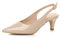 AJVANI Womens Ladies Low Heel 50s Slingback Buckle Pointed Open Back Shoes Size 7 40 Nude Patent