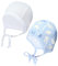 TupTam Unisex Baby Erstlingsmütze zum Binden 2er Pack, Farbe: Kaninchen Hellblau/Weiß, Größe: 50-56