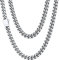 ChainsHouse Kette Herren Edelstahlkette Panzerkette 76cm Kette Lang Kette 5mm breit Modeschmuck Kette lang