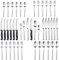 Besteck Set 6 Personen, HaWare 36-teilig Besteck Set mit Steakmesser, Edelstahl Besteckset mit Messer Gabel Löffel, Elegantes Essbesteck Set für Zuhause Restaurant, Spiegelpoliert & Spülmaschinenfest