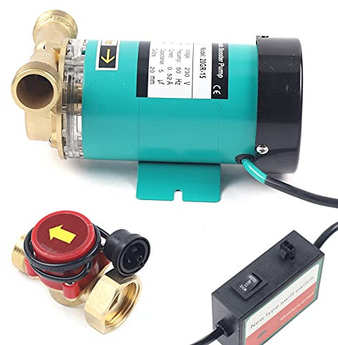 120 W Pompa di circolazione Pompa di caldaia Circolatore Pompa di riscaldamento Automatico Booster Pompa per Doccia e Giardino Rubinetti Lavatrici Scaldacqua 25 l/m