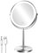 AusDaur 8” Schminkspiegel mit Beleuchtung 1X/10X Vergrößerungsspiegel mit Licht Doppelseitiger um 360 Drehbarer Tisch Spiegel Wiederaufladbarer Touchscreen mit 3 Farblichtern Spiegel mit Ständer