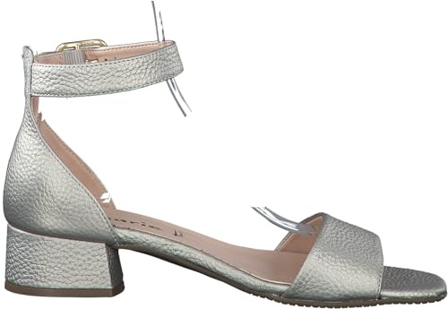 Tamaris Damen Sandaletten, Frauen Sandalen,Strandschuhe,Riemchensandalen,elegant,Leichter Absatz,Sommerschuhe,Freizeitschuhe,Champagne,37 EU