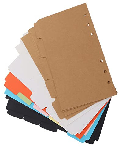 Ciieeo 20st Indexseite Kategorieseite Notizbuch Markieren Papier Registerkarten Für Aktenschränke Lesezeichen-marker A3 Trennwände Notebook-seitenteiler A4 Ordner Schulmaterial Tragbar A6