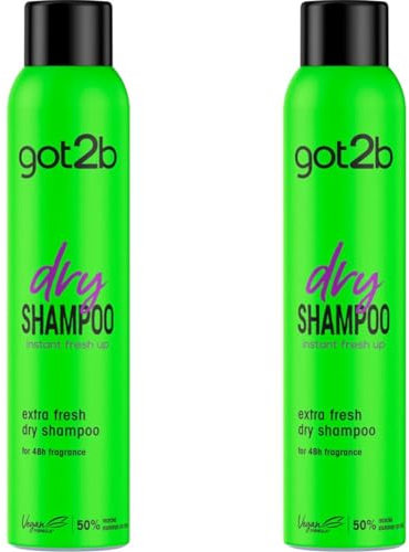 Schwarzkopf Got2B, Fresh It Up, Shampoo Secco, Fragranza Fresca Long-Lasting Rinfrescante, Senza Residui Bianchi, Formato da 200 ml. La confezione può variare (Confezione da 2)