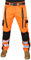 RAK Mens Work Trousers Safety Pants Hi Viz Tape Front Large Zipper for Air Ventilation Cordura Knee Pad Pockets Triple Stitched Multi Pockets with Extra Tools Holder (HV3FZ-OR1, 32W X 32L)