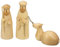 Seiffener Volkskunst Schalling | Krippenfiguren Krippenschmuck Weihnachtsfiguren | Tradition aus dem Erzgebirge | Karawane Natur 3 - teilig 12 cm