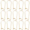 Beebeecraft 1 Box 50Pcs Kidney Earring Wires Gold 18K Gold Plated Teardrop Kidney Earring Hooks 20x9mm Dangle Ear Wire Findings for Jewellery Making DIY Crafts