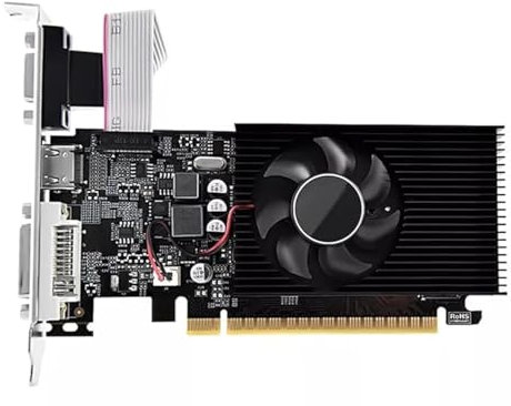 XUANMO GT 730 Carte graphique Low Profile 4 Go DDR3 DirectX 11 128 bits VGA/DVI-D/HDMI, PCI Express 2.0 x 16, carte vidéo Nvidia, GPU d'ordinateur