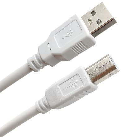 NSGWKZD Druckerkabel für Cricut HP Canon Brother, USB-Typ-B-Kabel, 3 m, Weiß