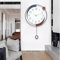 coslife Wall Clock with Pendulum,Silent Quality Quartz Battery Operated,Large Wall Clock for Living Room,Home,Bathroom,Wall Decor (Brown20in*13in)