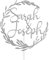 Personalised Wedding Cake Toppers by KreateSquare- Customisable with Any Name - Custom Colour - Acrylic Wedding Cake Decoration (Silver)