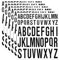 JJWNMLL Buchstaben Aufkleber Selbstklebend Schwarz Klebebuchstaben,6 Blatt Selbstklebende Buchstaben Nummern Sticker zum Aufkleben 1 Zoll 2 Zoll Großbuchstabenaufkleber (schwarz,6 pcs)