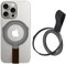 Ysnzaq Handy Ring Halterung Magnetisch für MagSafe, Handy Ring Halter Fingerhalter 360° Drehbarer Handy Griff Ringhalter Faltbarer Handy Ständer für iPhone, Samsung.QQ Black