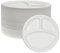 Tezraftaar® 50 x 3 Section Plastic Plates 10 (26cm) Reusable Compartment Plate for Dinner Lunch Breakfast in Wedding Parties Picnic Camping Catering Supply