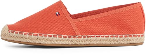 Tommy Hilfiger Damen Espadrilles Flag Canvas mit Logo, Orange (Rustic Clay), 37