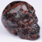 QLRSUXN Calavera de cristal de obsidiana negra (obsidiana caoba)