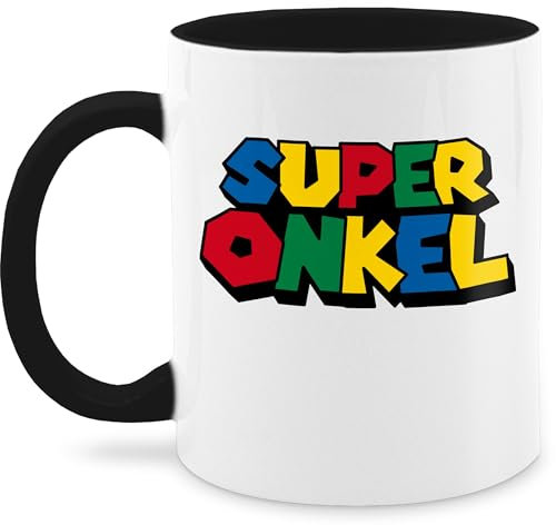 Tasse Tassen 325ml - Super Onkel - 325 ml - Schwarz - geschenke geschenk kaffeetasse bester für den besten beste weltbester