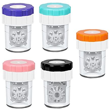minkissy Contacts Lenses Cleaner Manual Lens Washer 5pcs Set Perfect for Home Travel Sports