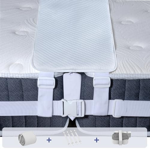 CZL Unisci Materassi Singoli in Matrimoniale 200 x 30 cm, Unire Due Materassi Singoli con Spugna Riempimento della Fessura e 9,5 m Cinturino di Fissaggio, Connettore Ponte Ferma Letto 190-200 cm