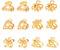 Lot de 12 Mini Pinces à Cheveux en Métal - Fleurs Dorées - Antidérapantes - Pour Femme