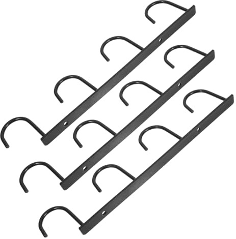 MAGICLULU 3pcs Space-Saving Cup Rack Mug Holders Under Shelf Hangers for Kitchen Rustic Metal Organizer