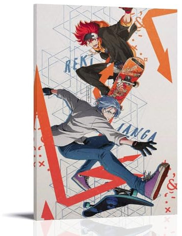 OREAUORN SK8 The Infinity (12) Poster Wandkunst Leinwand Hülle Ästhetik Vintage Poster Dekorative Malerei für Wohnzimmer Schlafzimmer 60x90cm Rahmenstil