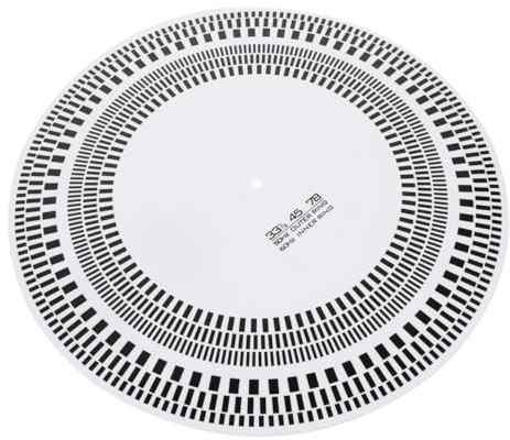EPIGEIST Vinyl Plattenspieler Tachometer Einstelllineal Weiß Aus Acryl Für Tonabnehmer Winkel Und Geschwindigkeitskalibrierung