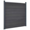 Emmtore Zaunelement-Set, Rostfrei Gartenzaun Set mit 9 Zaunbrett 2 Pfosten, Sichtschutzzaun mit doppelseitigem Design, Zaun Komplettset, Grau 180x186 cm WPC